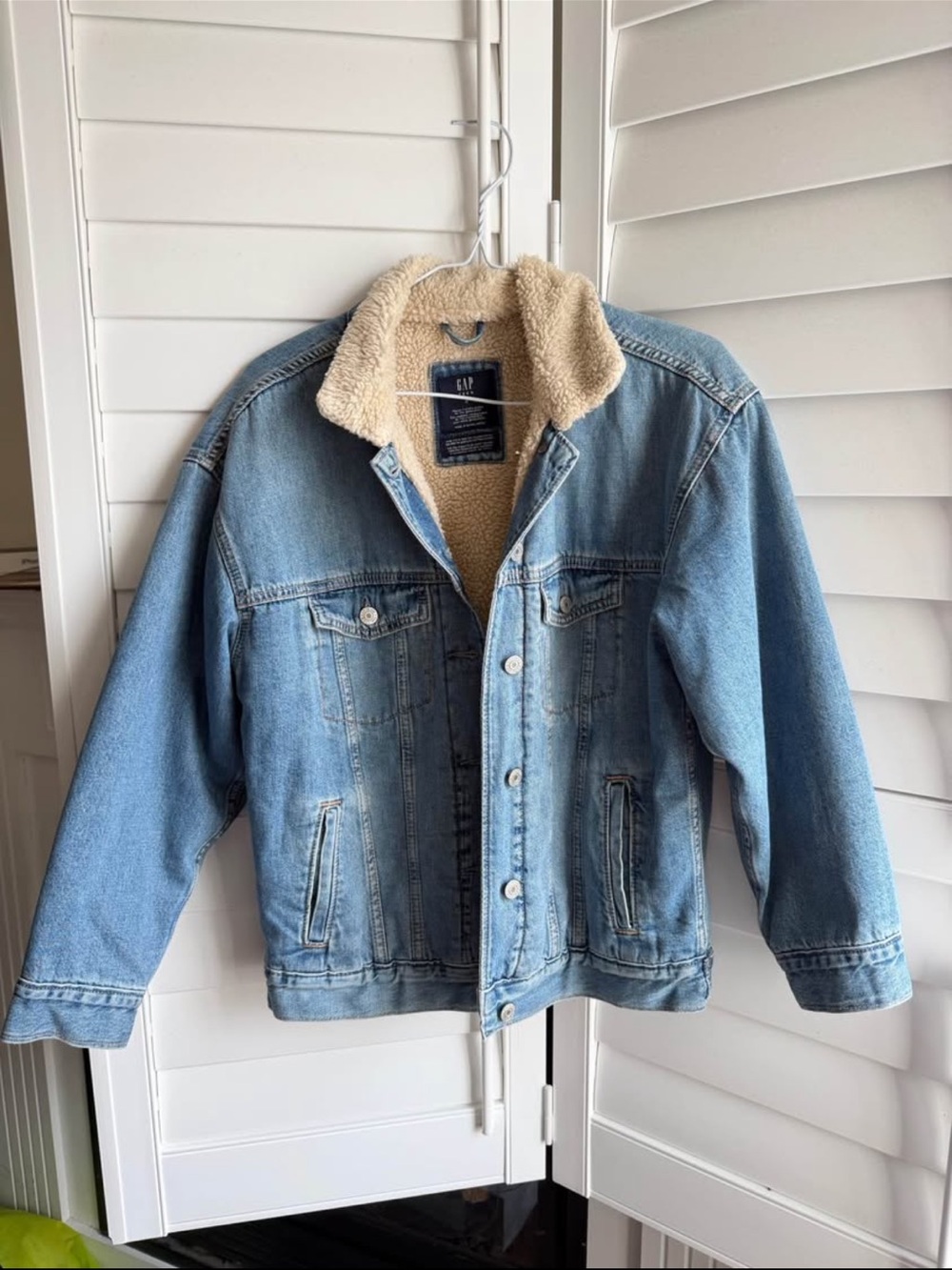 GAP Kids Light Blue Sherpa-Lined Denim Jacket
